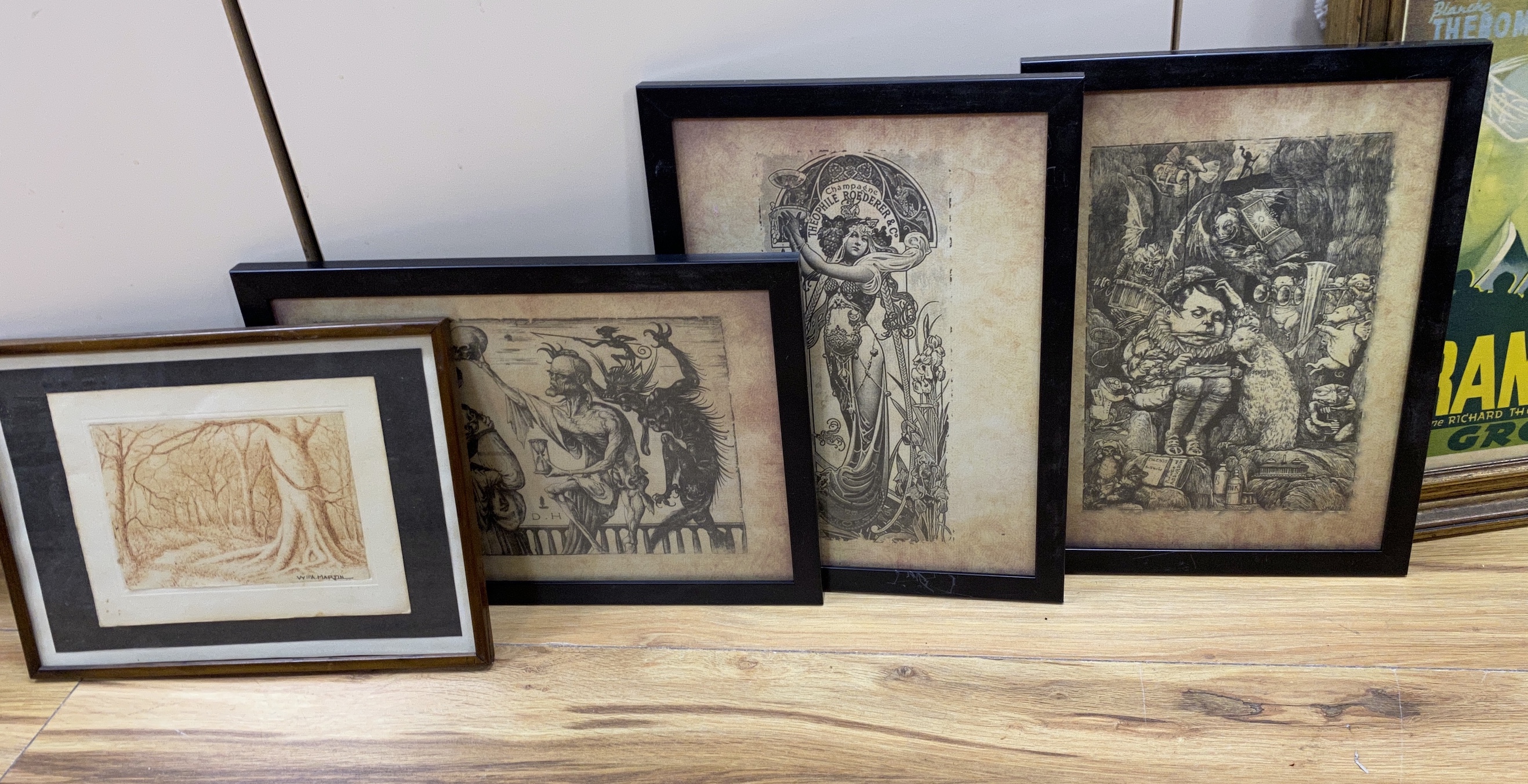 A quantity of prints and posters etc